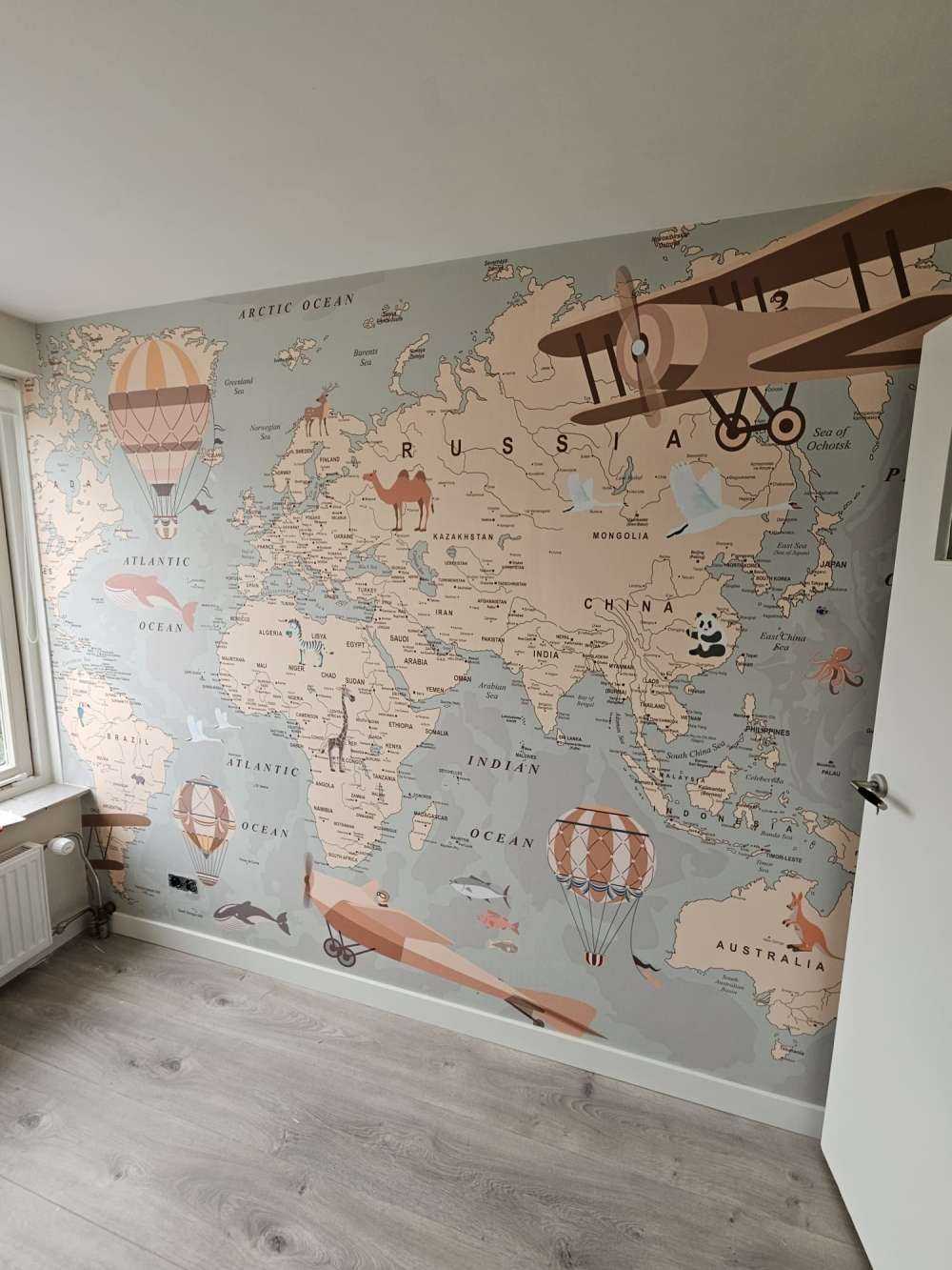 Beige world map