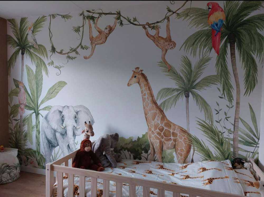 African animals in jungle