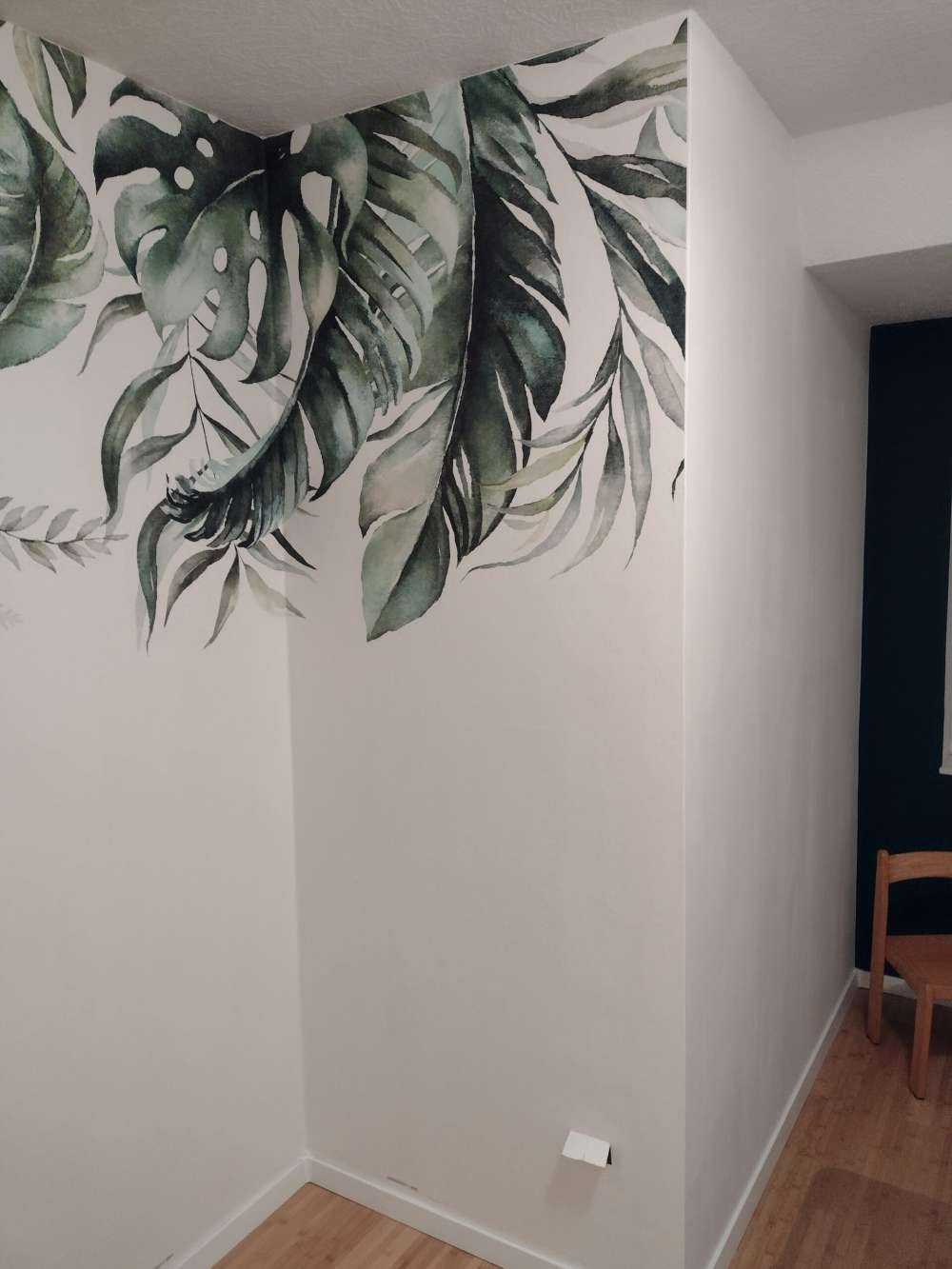 Tropical watercolour leaves