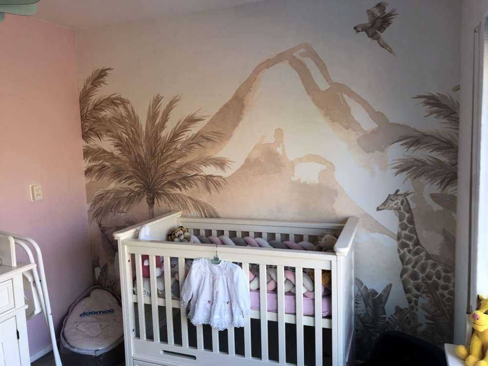 Jungle animals in taupe