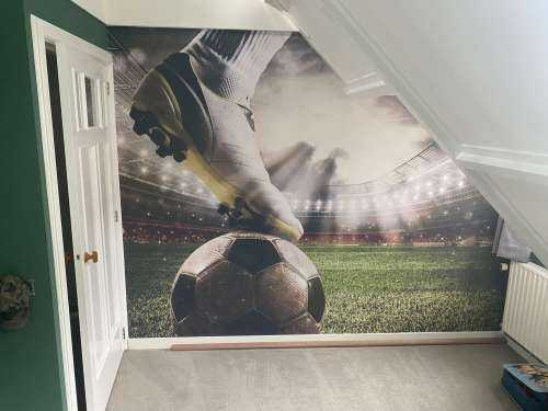 Football player in stadium