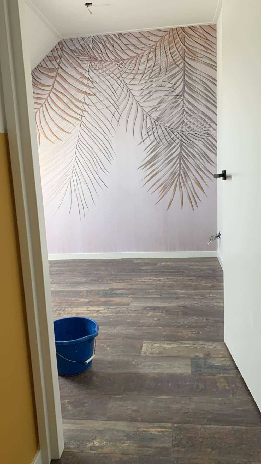 Beige colored palm leaves