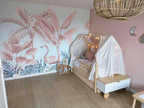 Pink tropical jungle