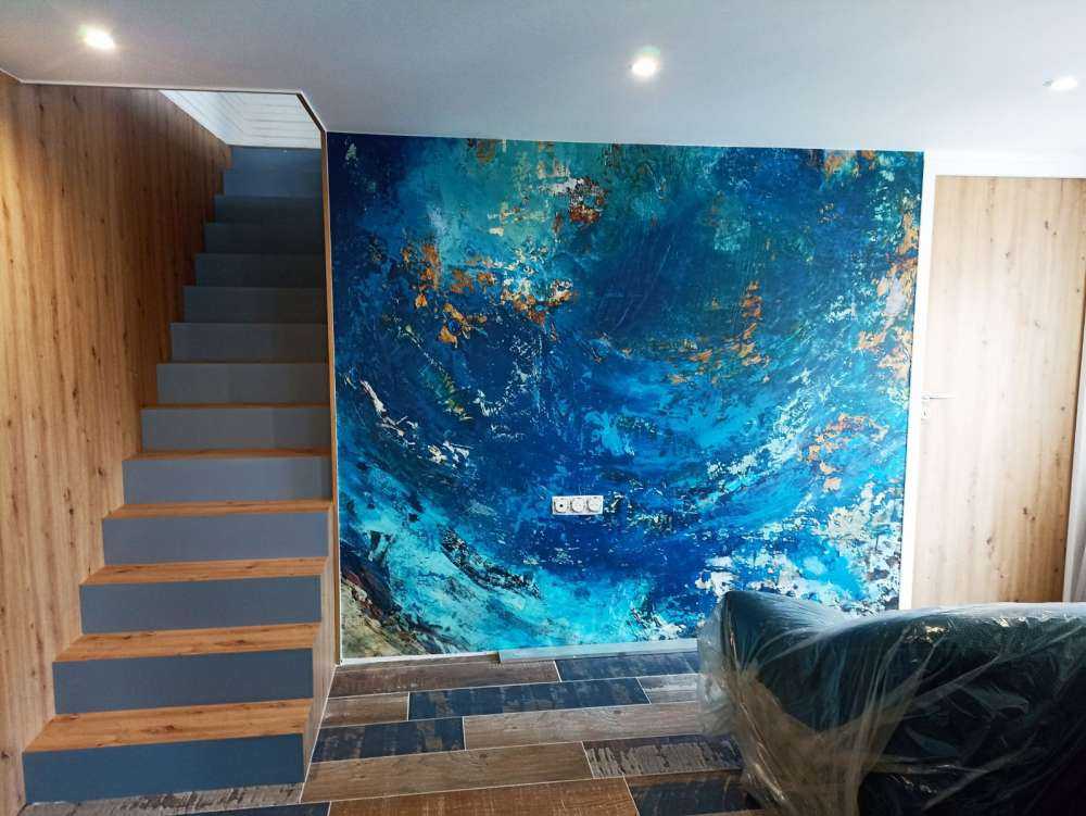 Painted water impression