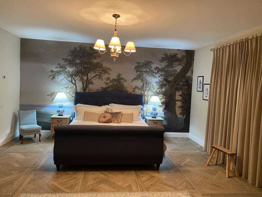 River landscape seen through trees