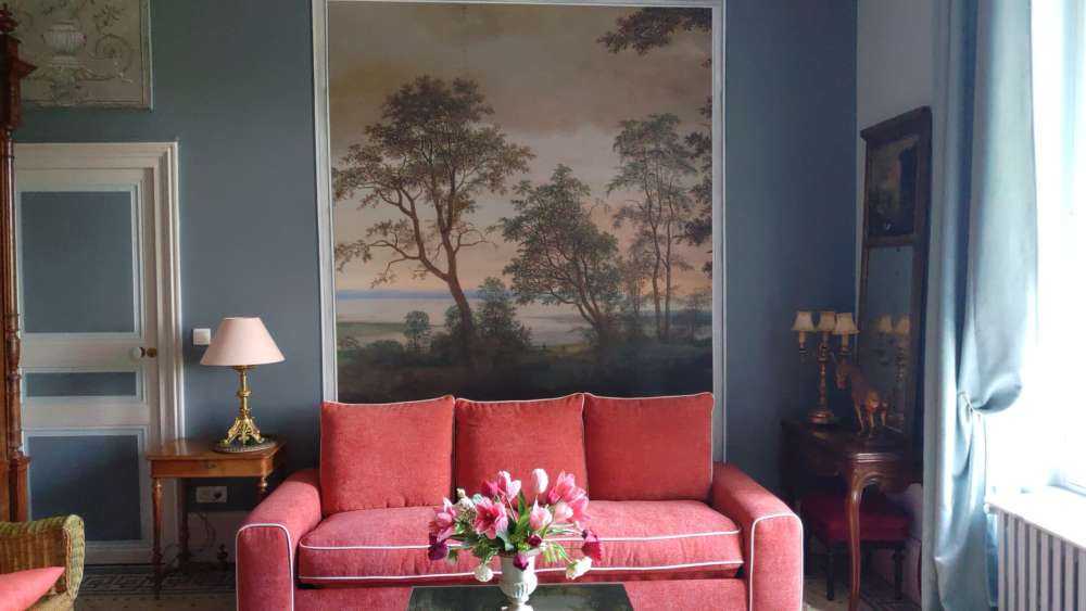 River landscape seen through trees