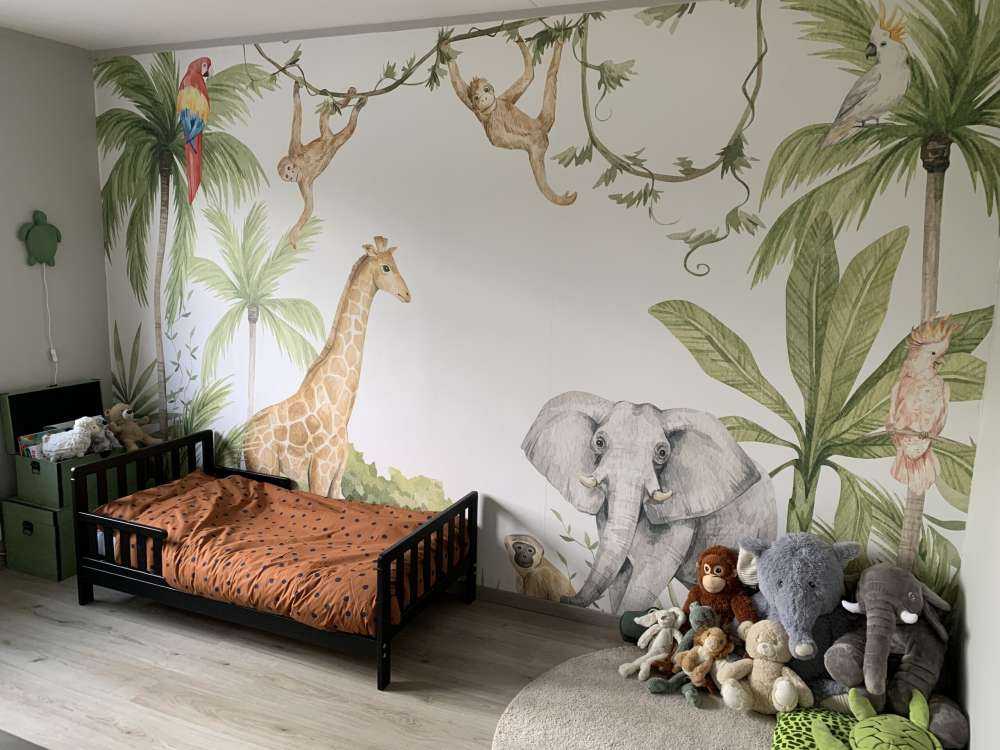 African animals in jungle