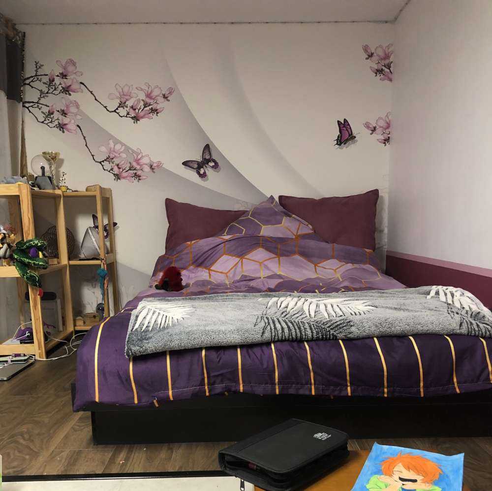 White 3D background with graceful blossom