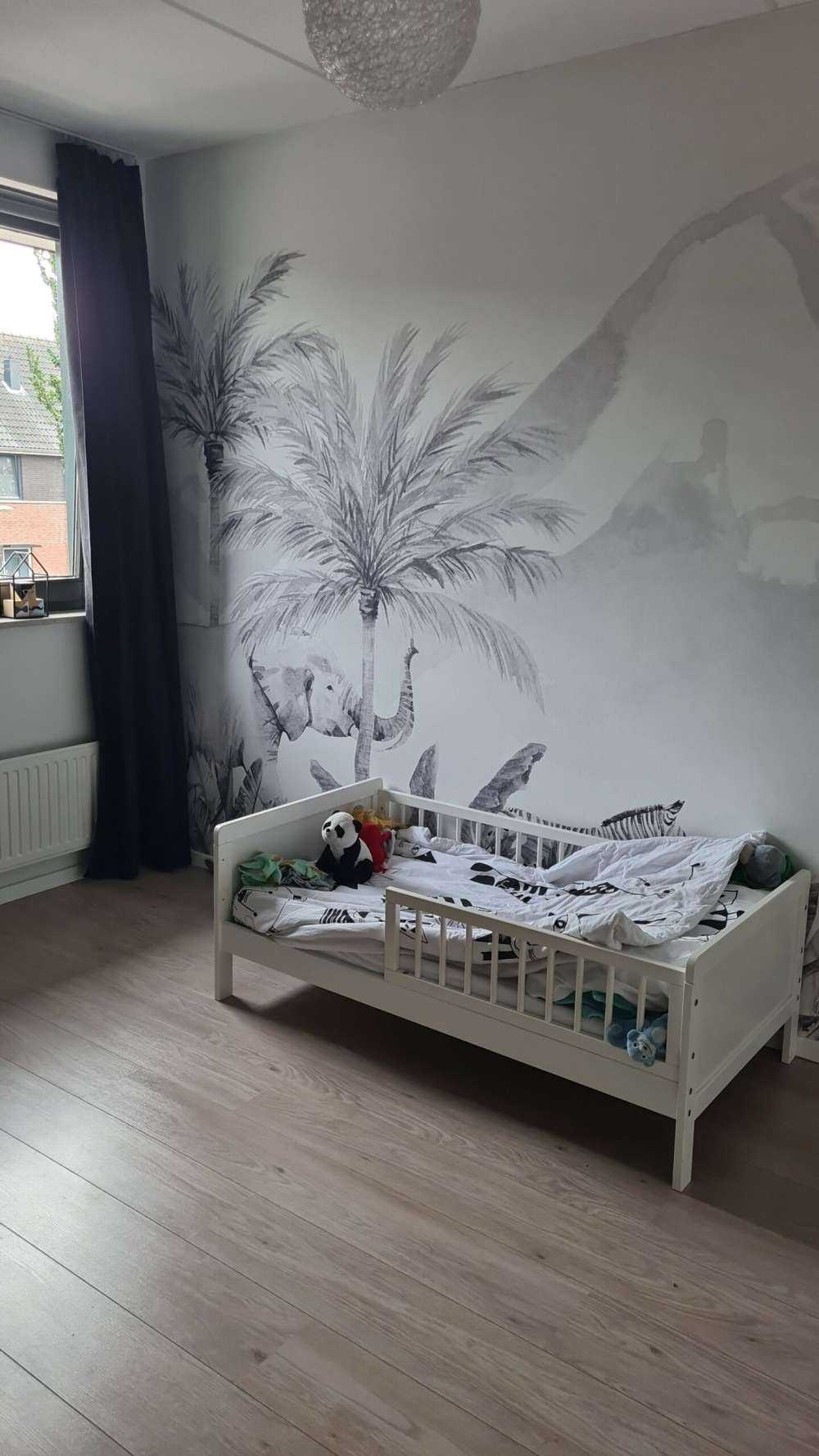 Jungle animals in black and white