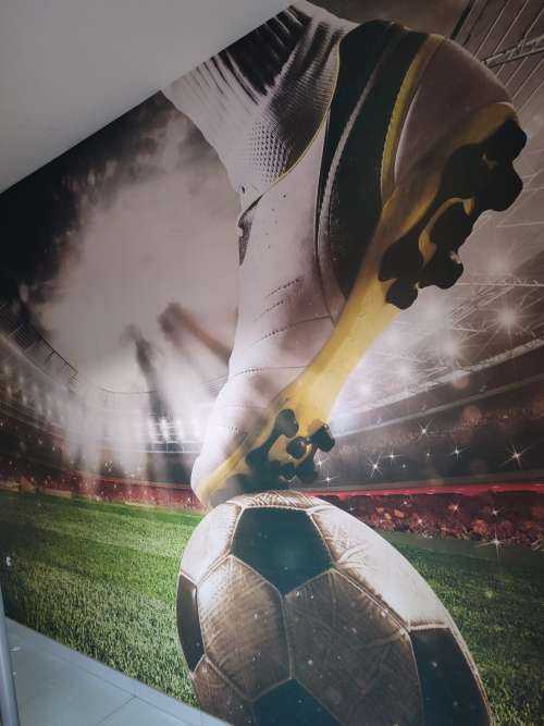 Football player in stadium