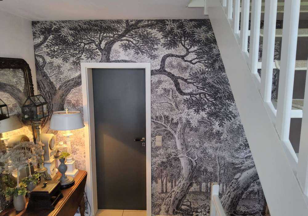 Forest view with two deer