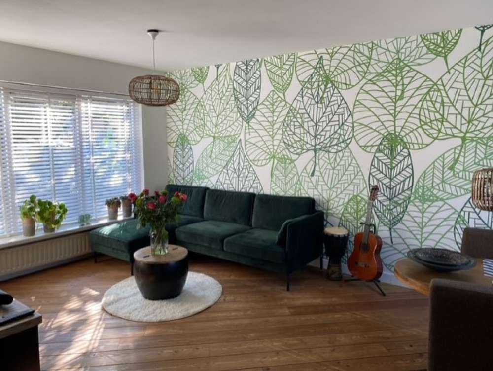 Openwork green leaves