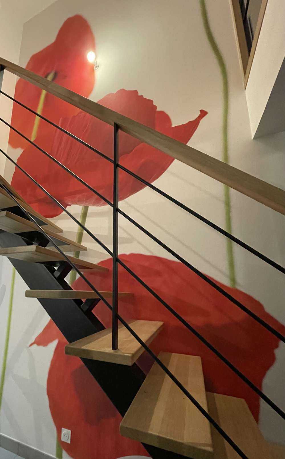 Poppies on white background