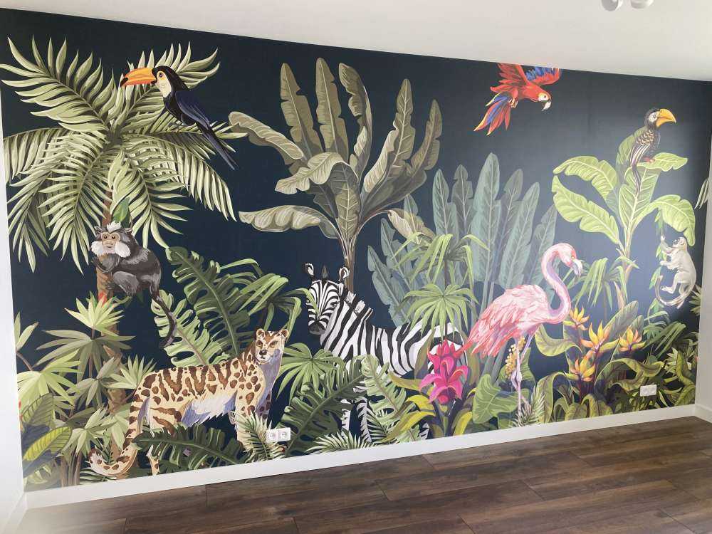 Colored jungle animals