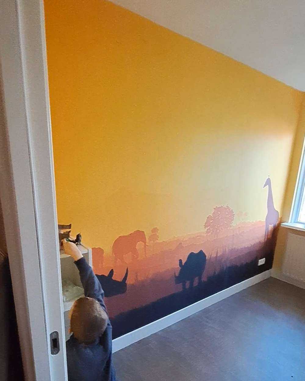 Wild animals on savannah