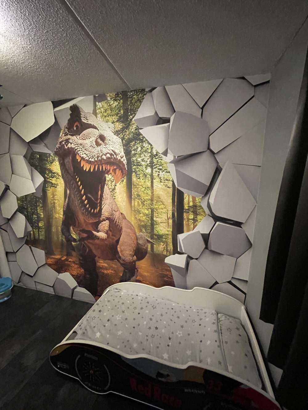 Dino in a wall