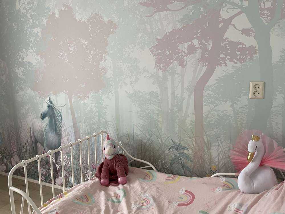 Blue and pink forest