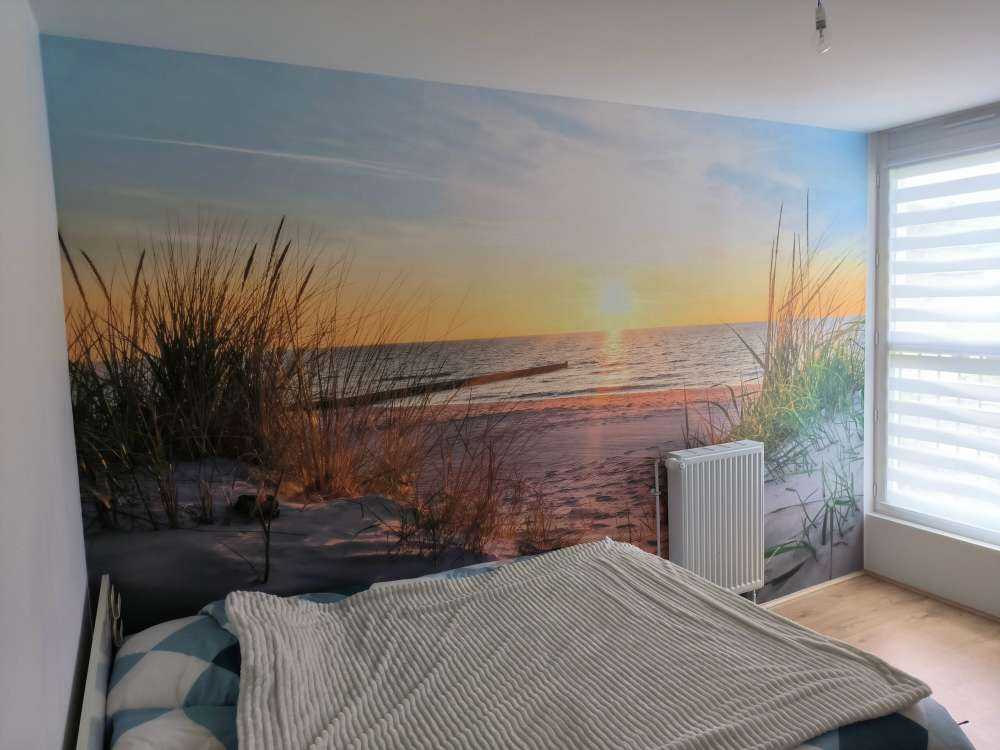 Dune beach with sunset