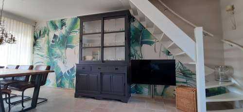 Painted palm leaves