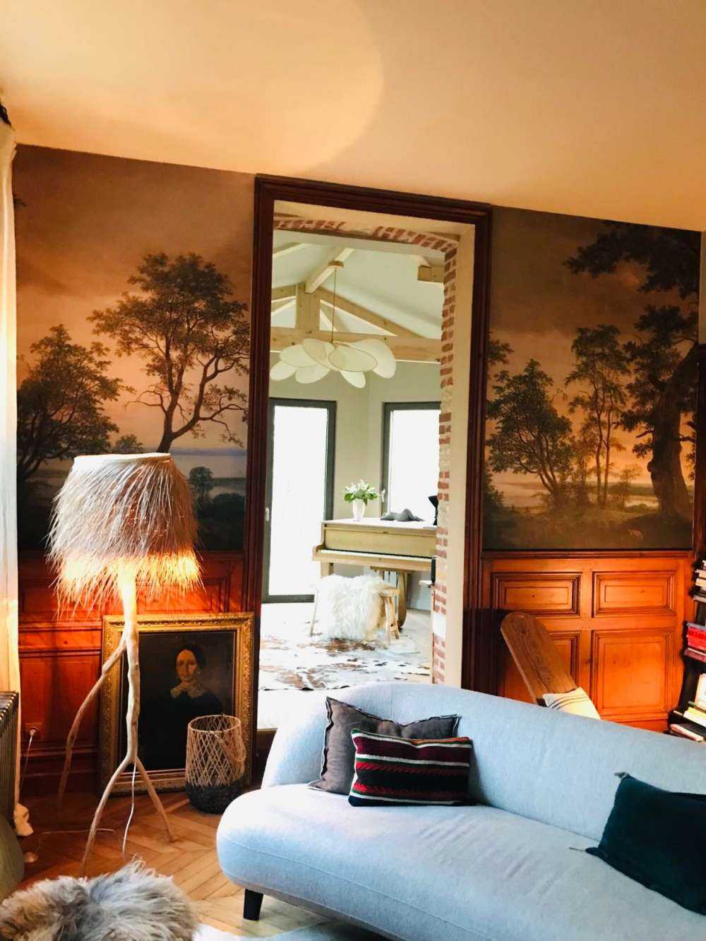 River landscape seen through trees