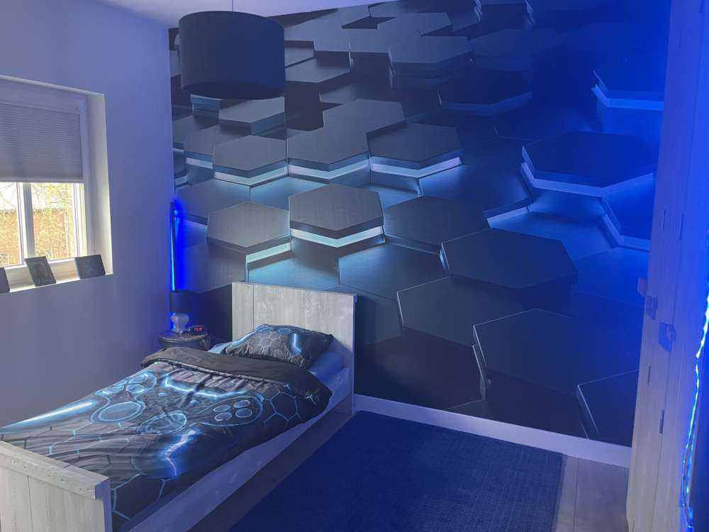 Luminous 3D hexagons