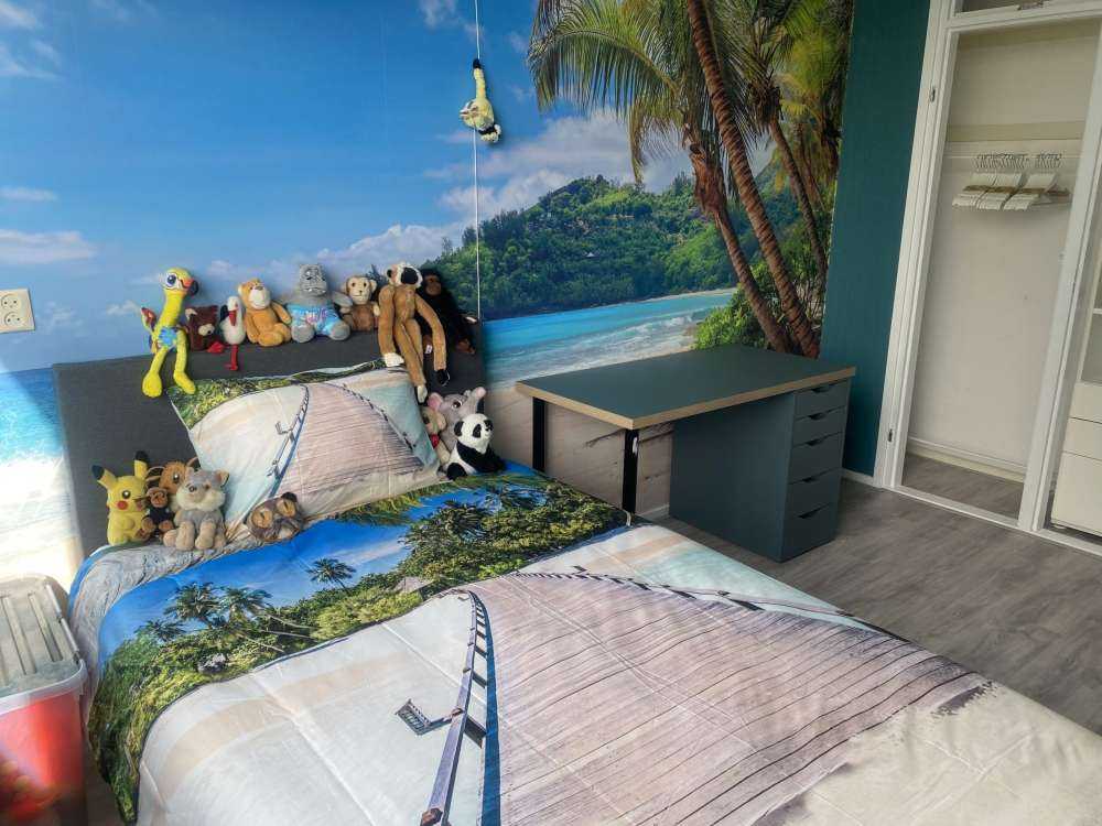 Beautiful beach with palms