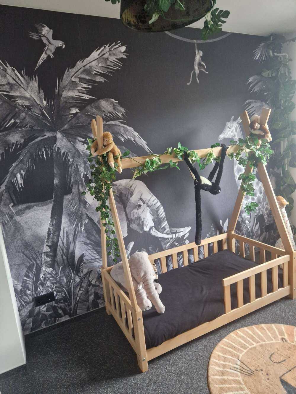 Black and white jungle animals