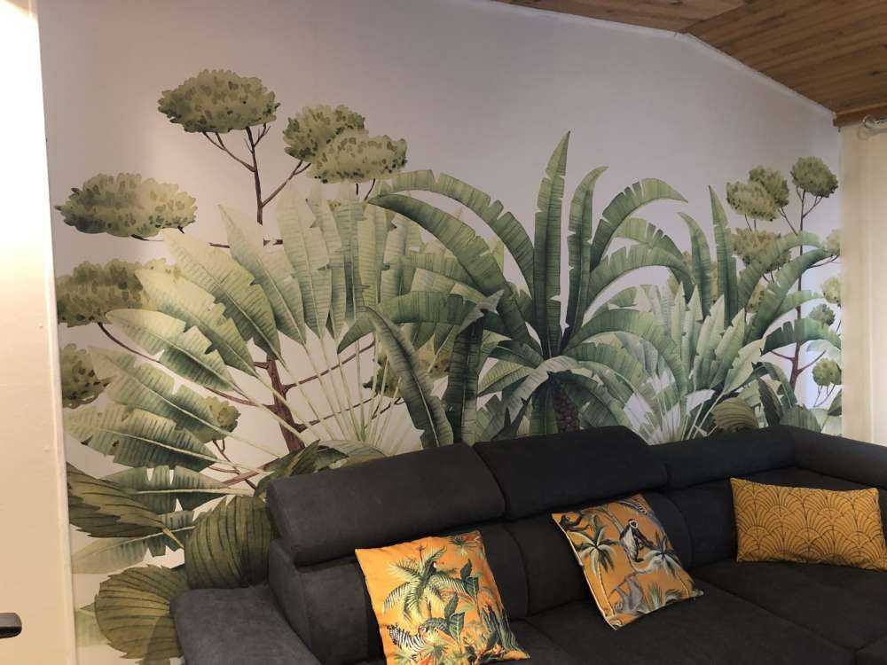 Painted palm trees