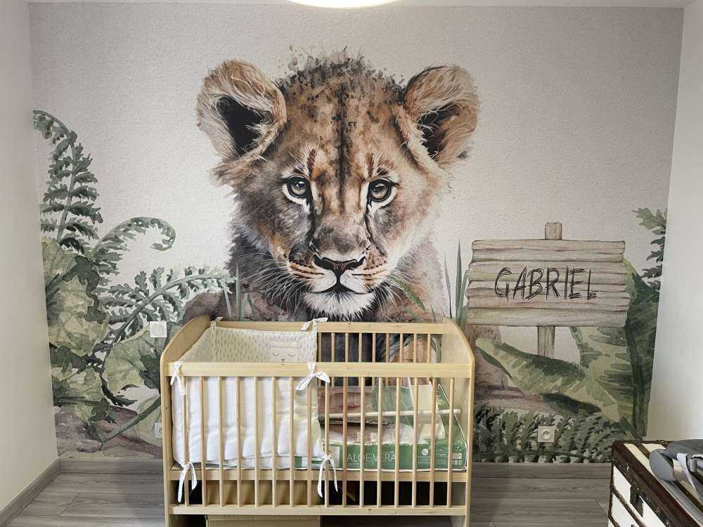 Young lion in the jungle