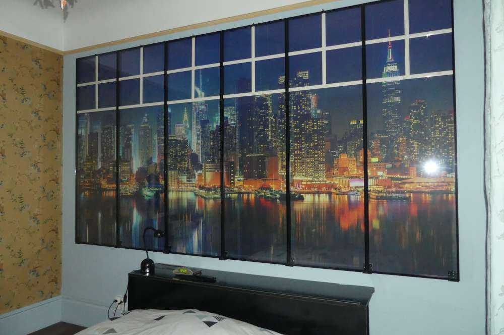 Photo wallpaper New York skyline at night