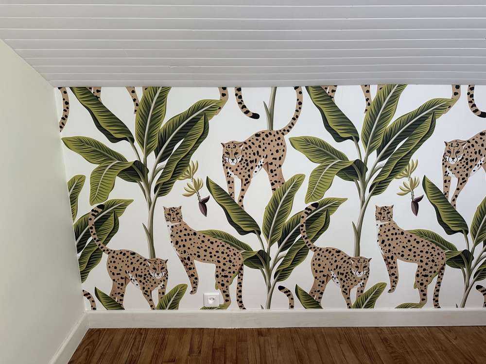 Cheetah between the trees