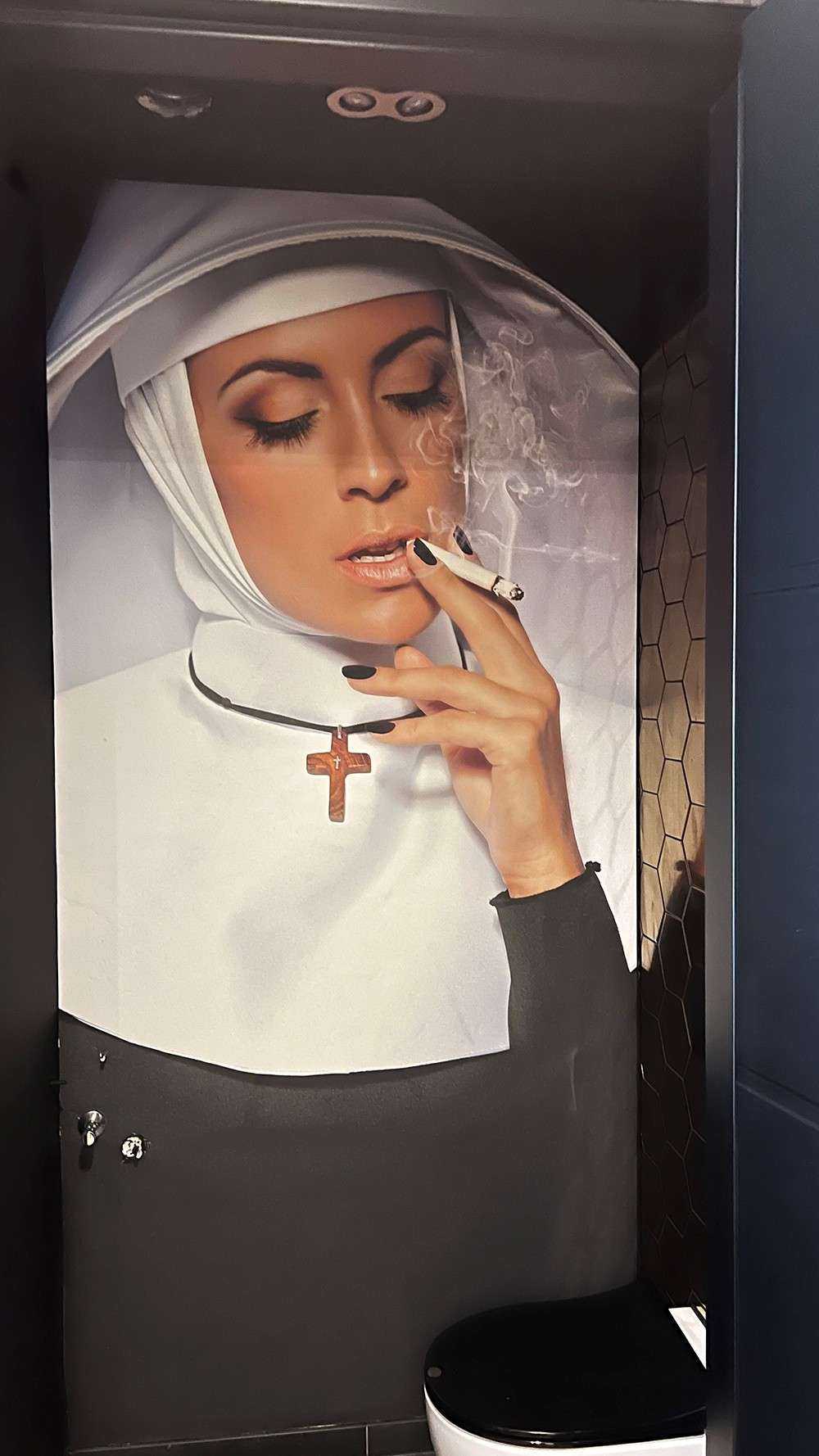 Nun with Cigarette
