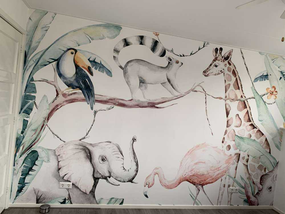 Watercolour African animals