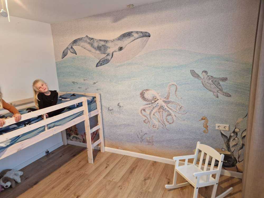 Underwater world with a whale