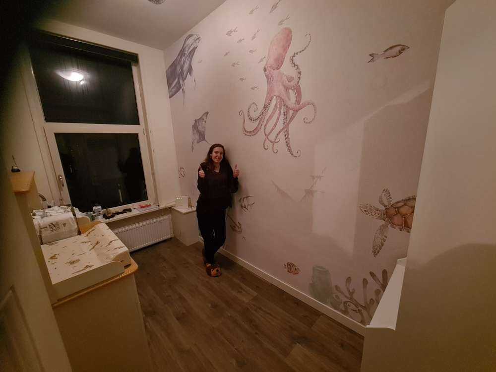 Underwater world of water paints