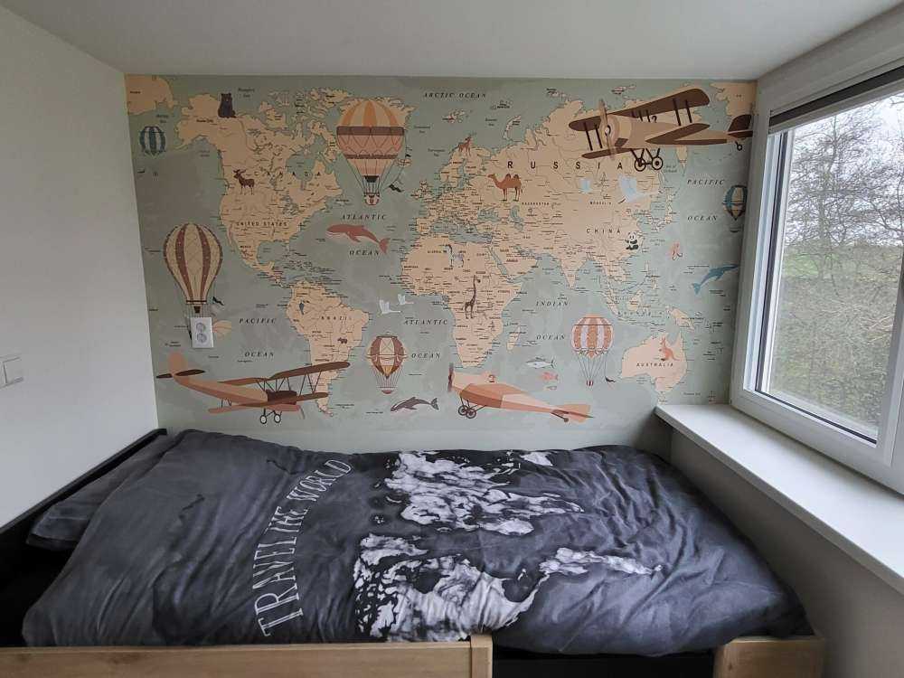 Beige world map