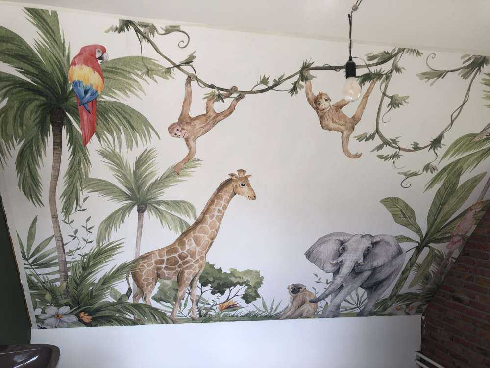 African animals in jungle