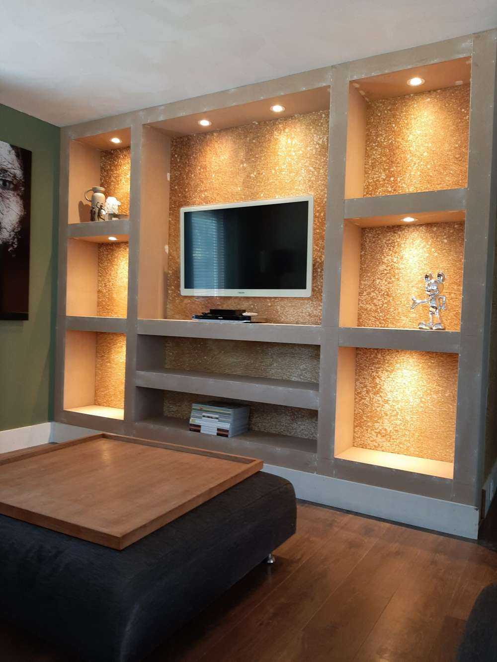 Ochre yellow concrete