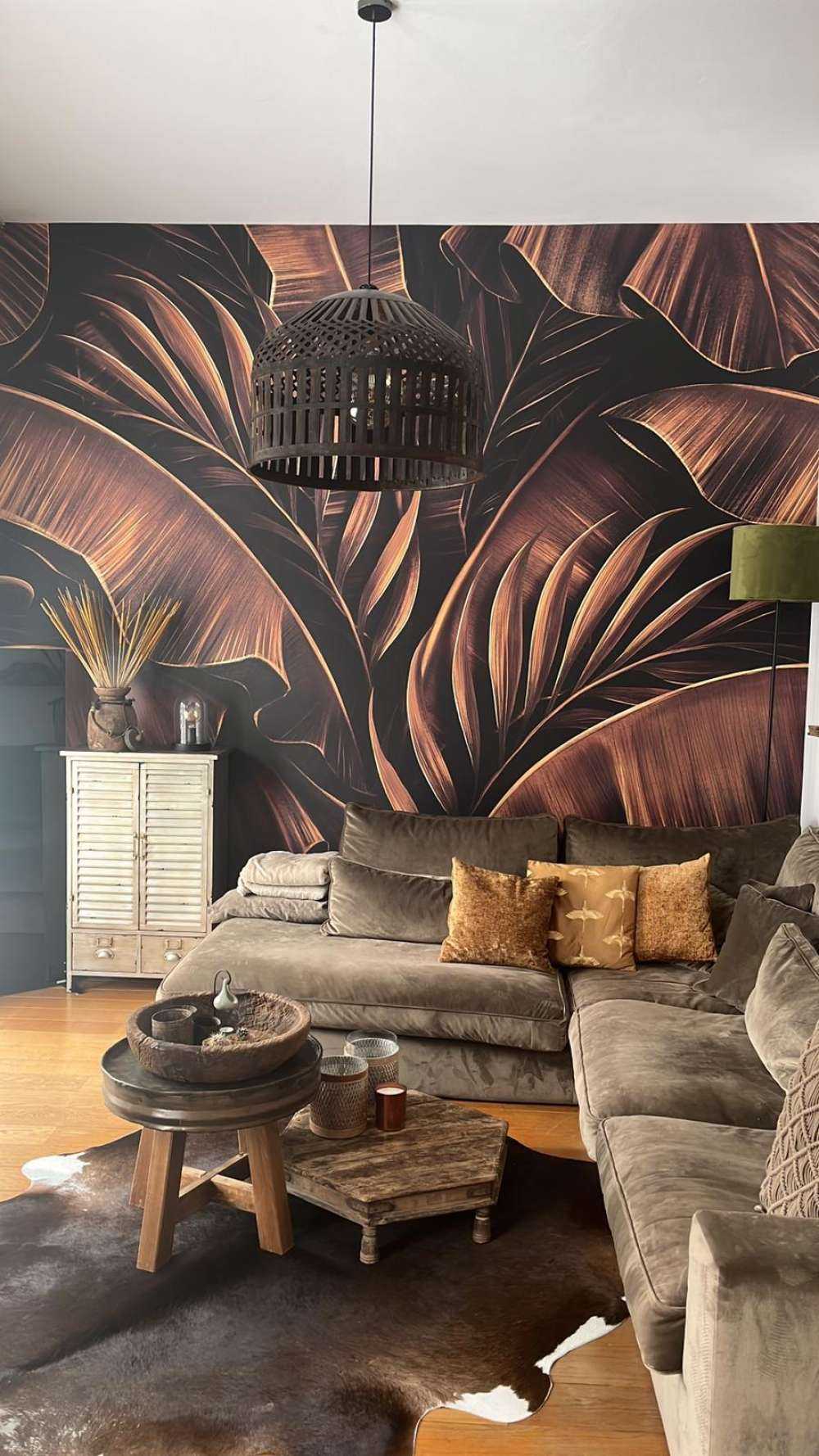 Bronze banana leaves