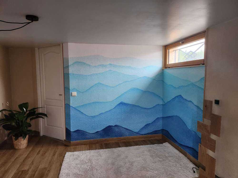 Watercolor mountains