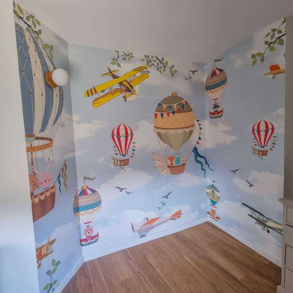 Animals in hot air balloons