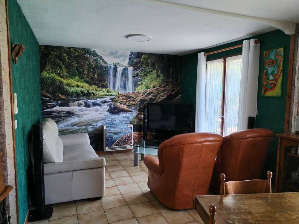 Waterfall with stones