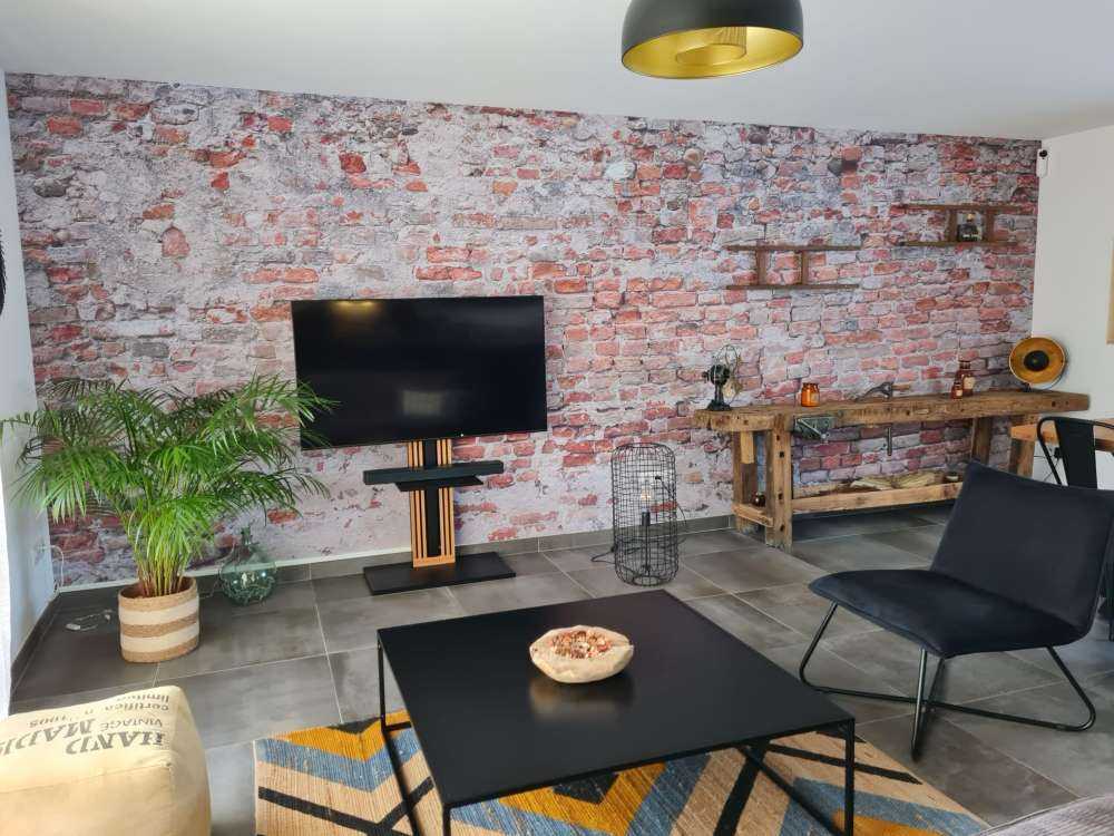 Crumbling brick wall