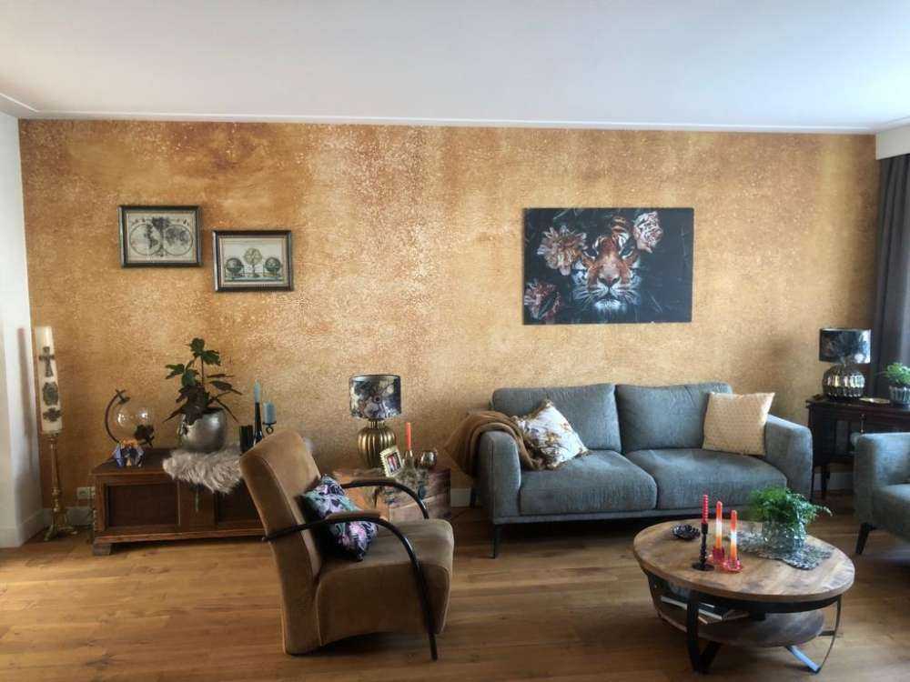 Ochre yellow concrete