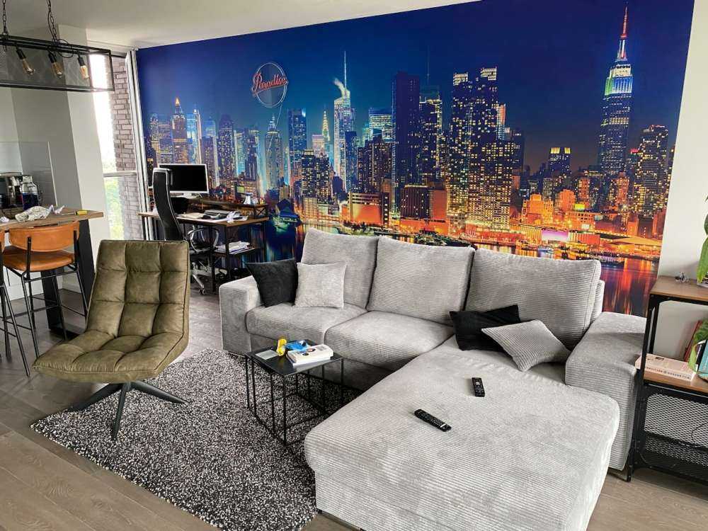 Photo wallpaper New York skyline at night