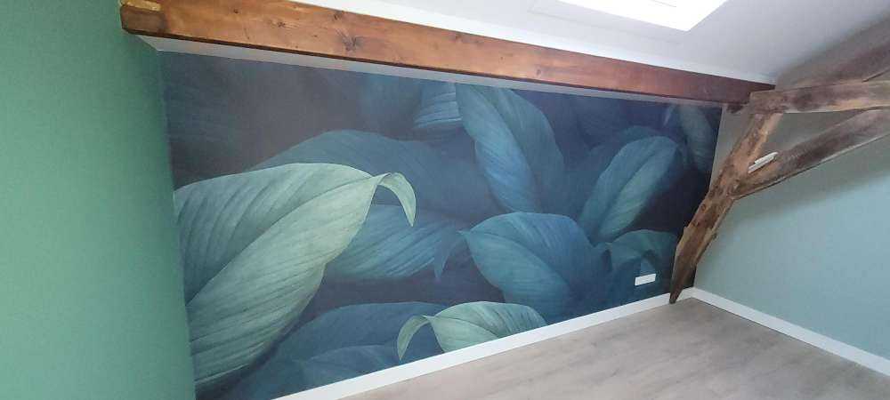 Tropical green leaves