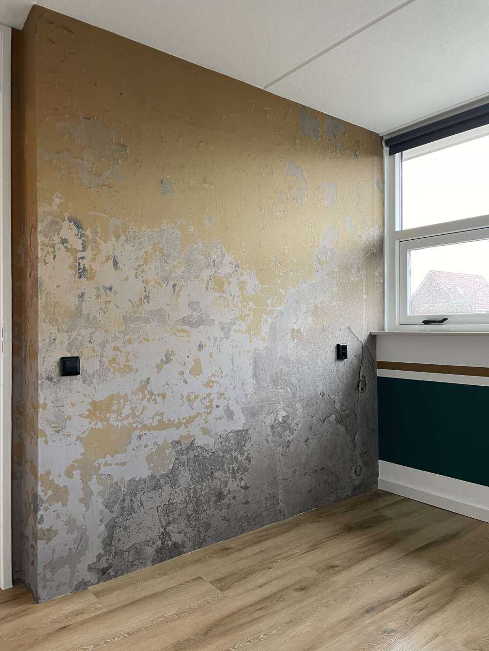 Yellow weathered wall