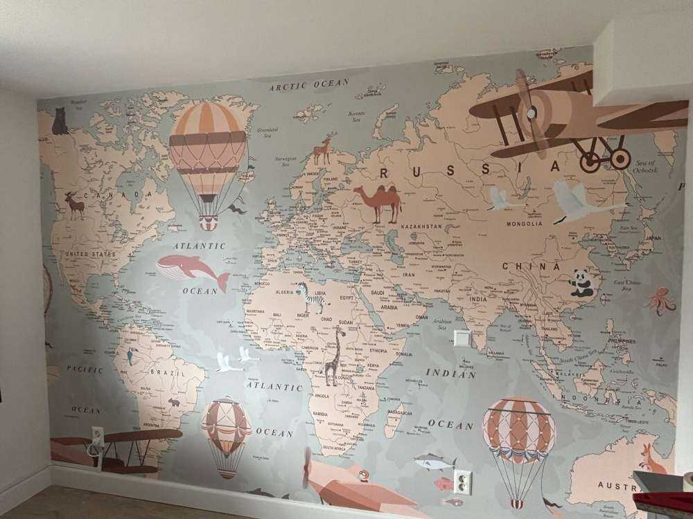 Beige world map