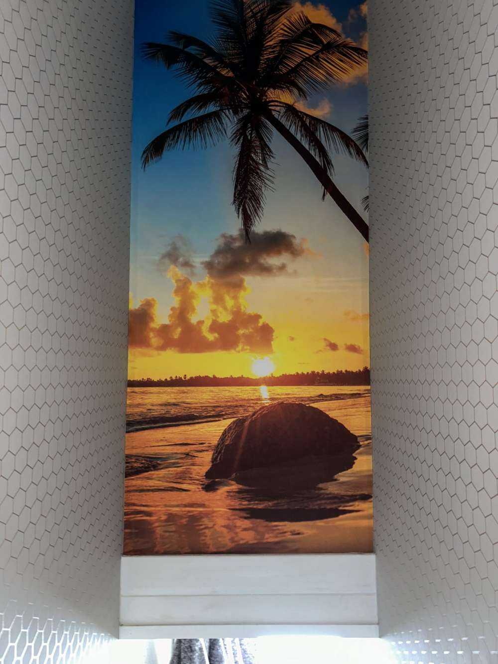 Sunset with palm trees