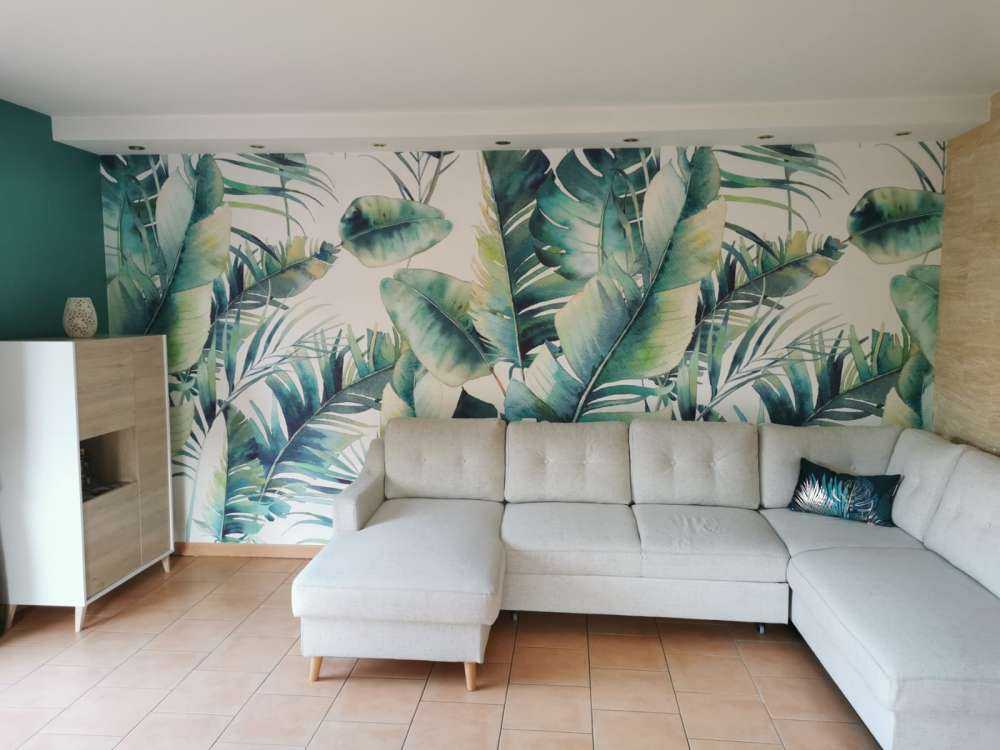Painted palm leaves